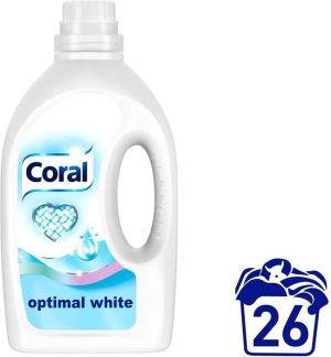  CORAL Optimal White течен перилен за бяло пране 1,25 л./ 26 пр